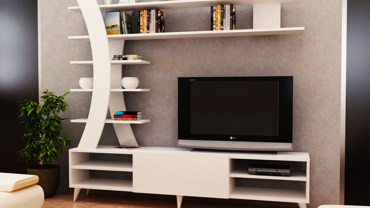 میز تلویزیون سفید