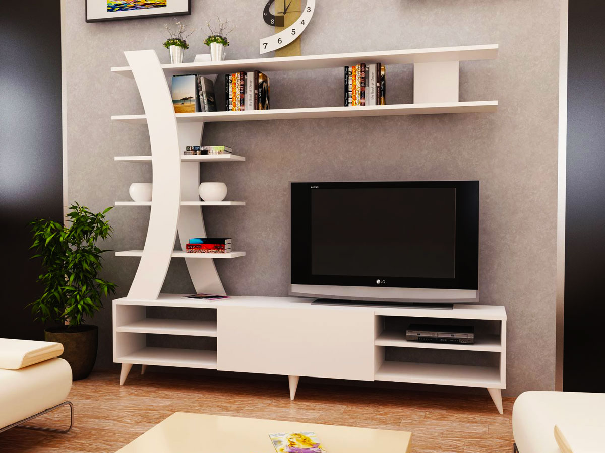 میز تلویزیون سفید