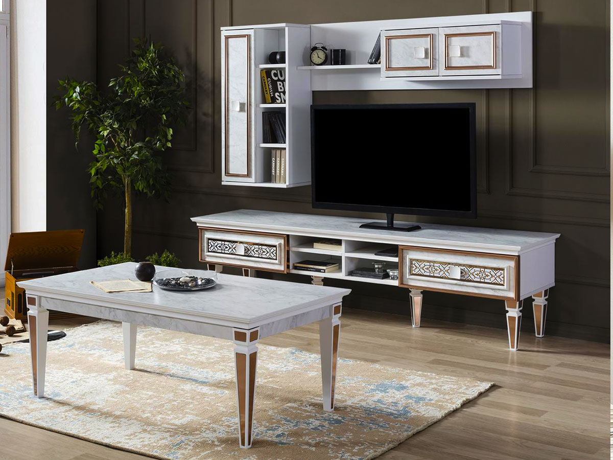 میز تلویزیون سفید