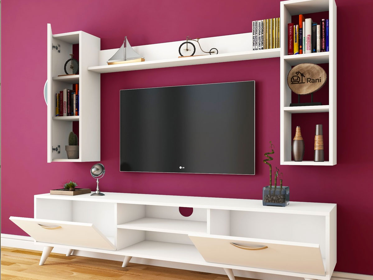 میز تلویزیون سفید