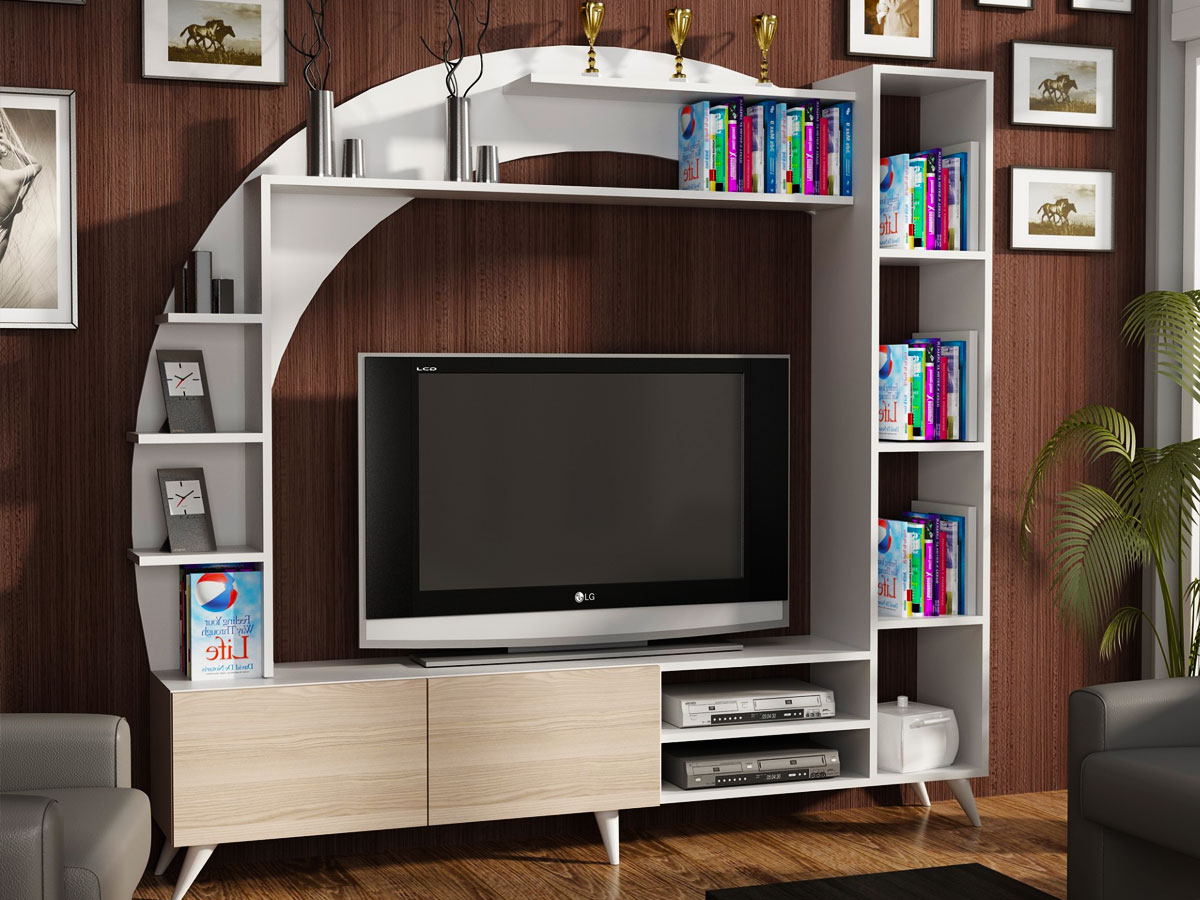 میز تلویزیون سفید