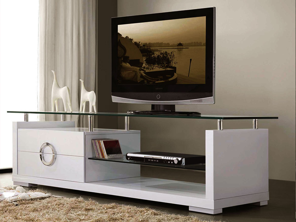 میز تلویزیون سفید