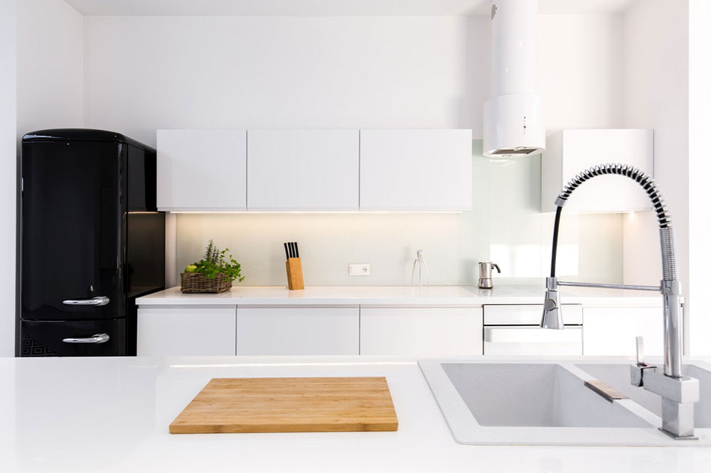 کابینت آشپزخانه سفید: مدل رنگ لاکی
