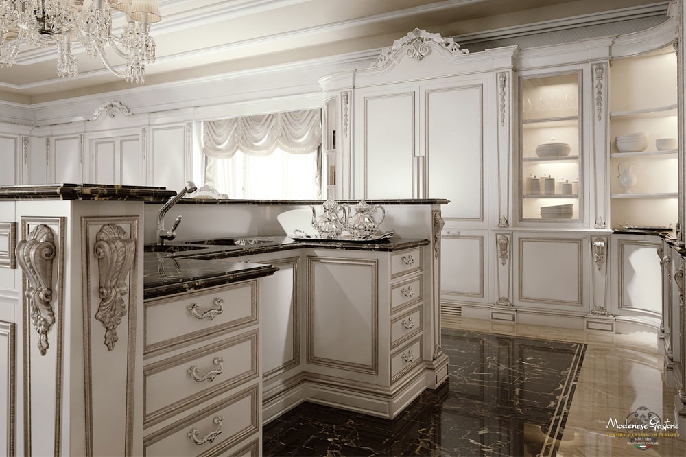 کابینت کلاسیک کرمی