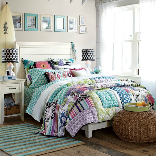 ترکیب گل های بهاری و اشکال هندسی