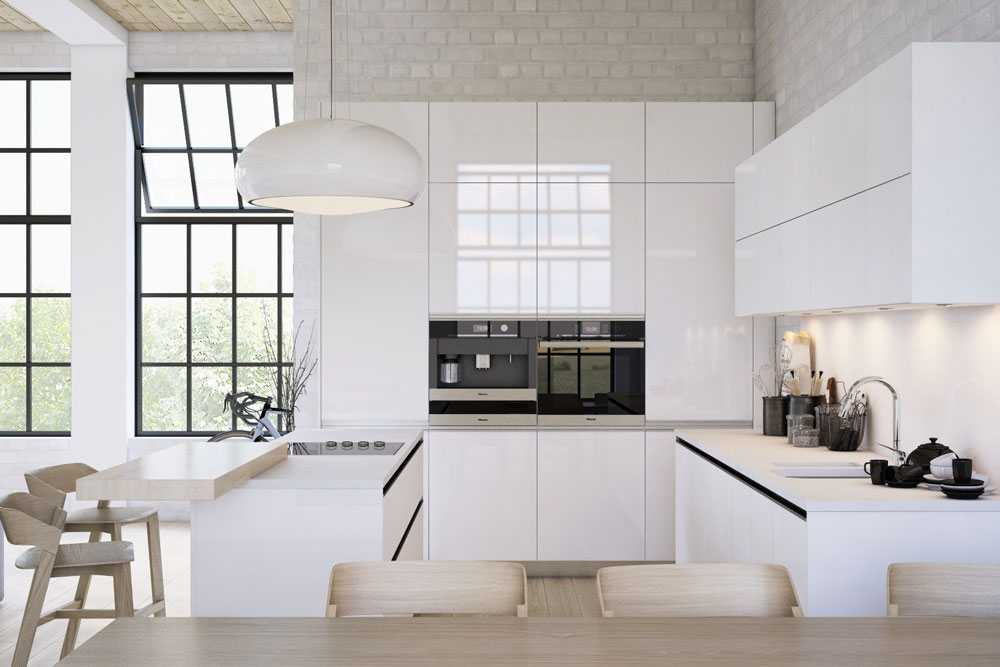کابینت های گلاس سفید: درخشندگی و زیبایی در آشپزخانه