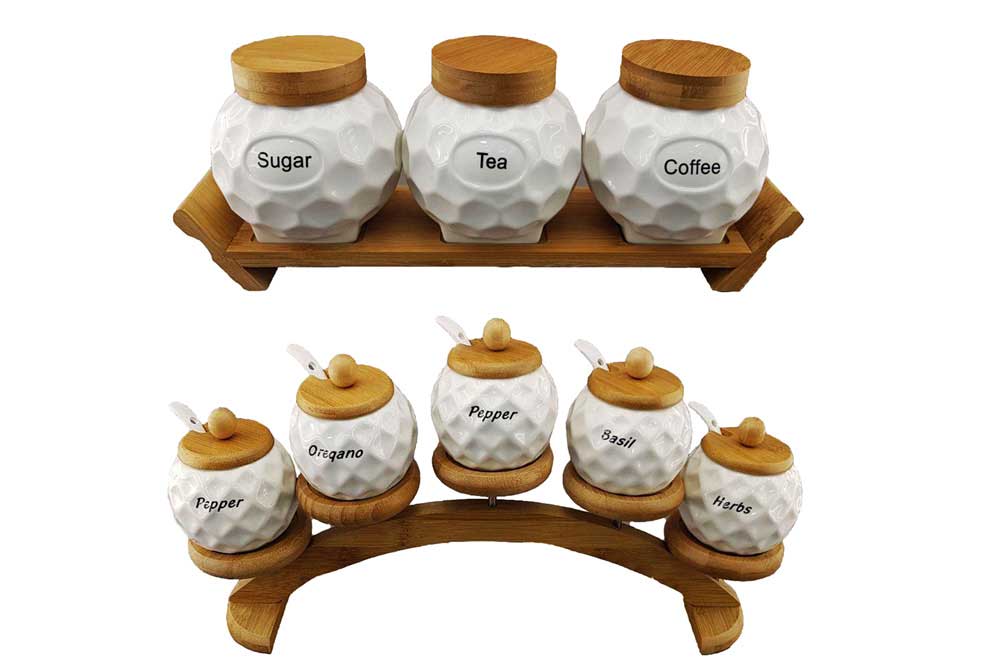 بهینه سازی مدل سرویس آشپزخانه عروس با ظروف ادویه زیبا