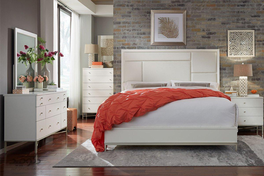 تخت خواب عروس و داماد سفید