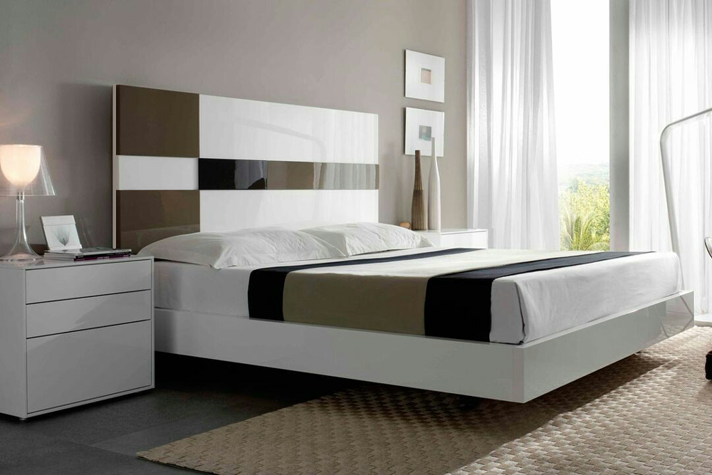 تخت خواب عروس و داماد : مدرن با پایه های مخفی