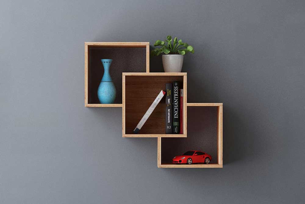 کتابخانه دیواری کوچک: باکس ها تو در تو