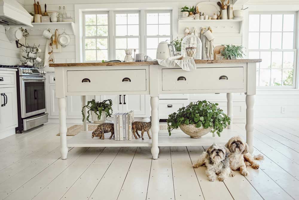 اندازه میز جزیره کوچک