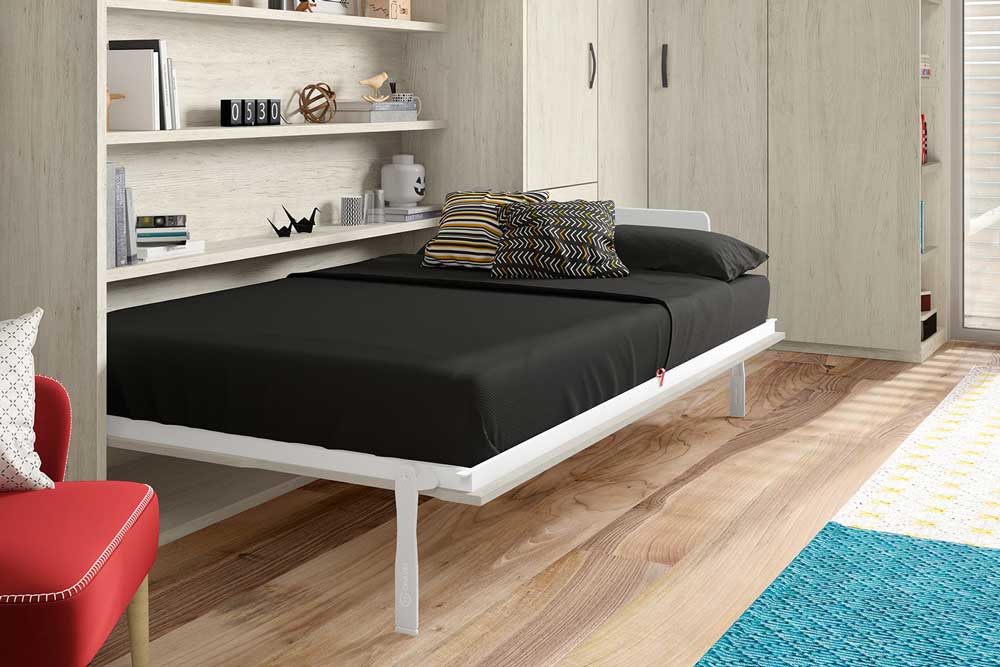 دکوراسیون داخلی آپارتمان کوچک : تخت تاشو